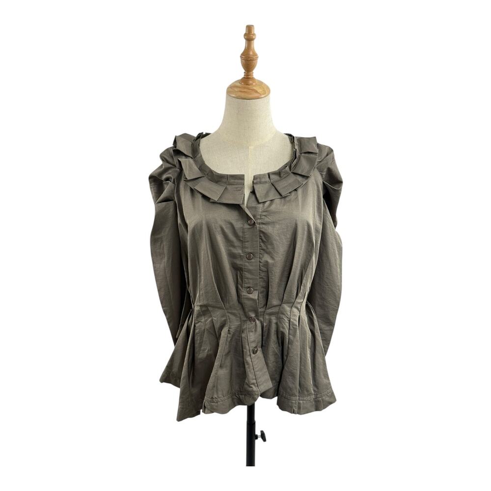 Ad:Hoc Olive Pleat Jacket, Size S